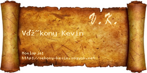 Vékony Kevin névjegykártya